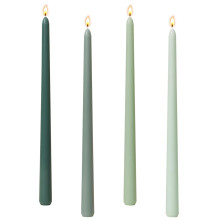 4 Pcs Green Candles Tapered Candles, 10 Inch Unscented Smokeless Long Taper Candle, Gradient Tall Candle Sticks for Dinner Christmas Wedding Home