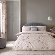 Catherine Lansfield Canterbury Easy Care King Duvet Set Blush Pink