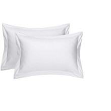 Rayyan Linens Oxford Pair of Pillowcases White 100% Egyptian Cotton 200 Thread Counts Size 50 x 75CM