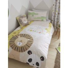 Catherine Lansfield Kids Roarsome Animals Easy Care Junior Duvet Set Natural