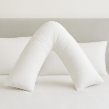 Comfort Collections Virgin Fibre V Shaped Pillow Only Extra Filled Back Support Orthopedic Pregnancy Nursing Maternity V Shape Pillow