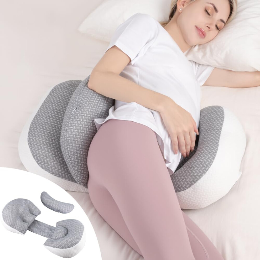 Chilling Home Pregnancy Pillows For Sleeping, Maternity Pillow For Belly, Adjustable And Portable Maternity Body Pillows For Adults With Breathable