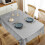 AMFUN Table Cloth Rectangular 80x80 cm,Polyester Jacquard Tablecloth,Washable Dust-Proof Table Cover for Kitchen Dinning Indoor Decoration(Grey) 3