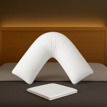 House 22 V Pillow with Pillowcase ? Hypoallergenic & Orthopedic V Shaped Pillows for Ultimate Comfort ? Ideal for Maternity, Nursing, and Relaxation