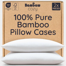 Bambaw Bamboo Pillowcase 50x75 cm, 2 Pack, Cooling Pillow Cases for Night Sweats, 100% Bamboo Pillowcases Pack of 2, Anti Acne Pillowcase, Allergy