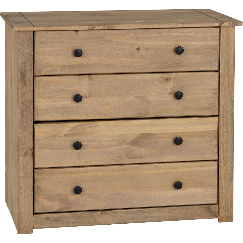 Seconique Panama 4 Drawer Chest In Natural Wax
