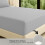 BEDIO King Size Fitted Sheets Extra Deep Pocket Grey 40 CM Bed Sheets Soft Brushed Microfiber Fabric, Elastic Corners Breathable Shrinkage 4