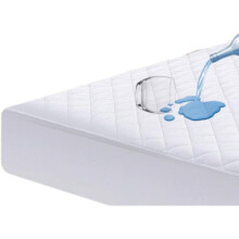 IMFAA Single Quilted Waterproof Extra Deep 40Cm Elastic Skirt Mattress Protector/Mattress Cover Anti Allergy and Breathable (Single-40(90x190) Cm)