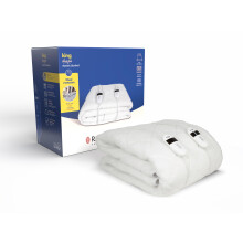 Russell Hobbs Electric Blanket, Sherpa Fleece Heated King Fitted Underblanket, 3 Heat Settings & Timer, Low Energy & Energy Efficient, Machine