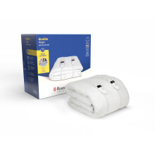Russell Hobbs Electric Blanket, Sherpa Fleece Heated Double Fitted Underblanket, 6 Heat Settings & 10 Hour Auto Shut Off, Energy Efficient, Machine