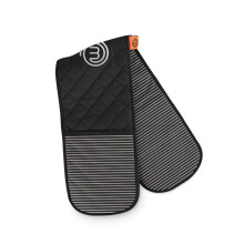 MasterChef Oven Gloves Heat Resistant, Double Oven Gloves Made from Cotton with Official Show Logo & Hanging Loop, Attached Oven Mitts, Machine