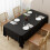 Zdada Extra Large Black Table Cloths 300x150cm(118x59Inch), Long Rectangular Table Cloth, Washable Polyester Fabric Tablecloth for Wedding Banquet 1