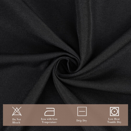 Zdada Extra Large Black Table Cloths 300x150cm(118x59Inch), Long Rectangular Table Cloth, Washable Polyester Fabric Tablecloth for Wedding Banquet 1