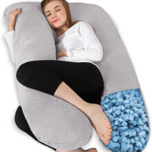 Chilling Home Pregnancy Pillows for Sleeping, Memory Foam U Shaped Maternity Pillow Cuddle Pillow, 55 inch Full Body Pillow Long Pillows for Sleeping