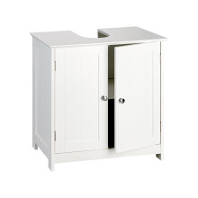 shelfmade Rustic White Bathroom Vanity Unit Width 50 cm or 60 cm ? Bathroom Vanity Unit Large ? Under-Sink Cabinet (60 x 30 x 60 cm)