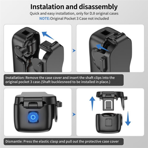 For  Pocket 3 Protective Case Camera Lens Screen Protector Flip Cover Quick Release Case Camera Accessories 2