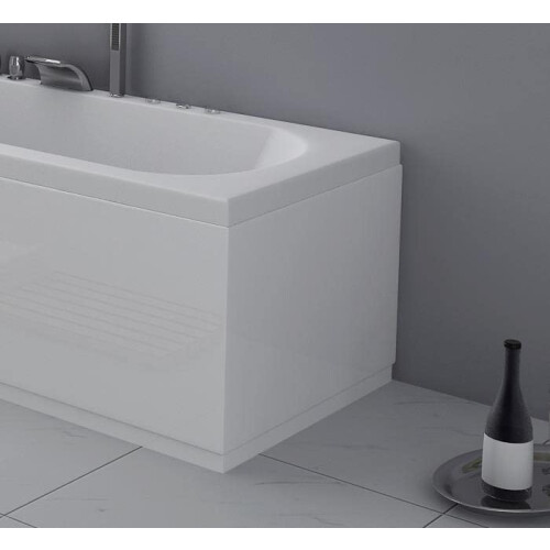 VeeBath Acubase 800mm Bath End Panel, Waterproof, Modern Panels for Bathroom Bathtub- White 1
