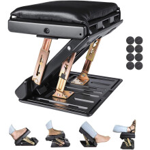 SurmountWay Foot Rest Under Desk Adjustable, Ergonomic Footrest Stool with Massage Height Angle Adjustable for Office Home (Black)