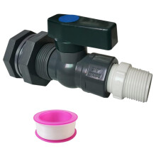 Rain Barrel Spigot Kit 3/4 Inch PVC Bulkhead Fitting Leak Seal for Rainwater Collection