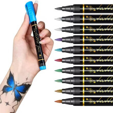 10PCS Temporary Tattoo Markers Washable Temporary Tattoo Pens, Body Markers for Skin Painting, DIY Painting Drawing