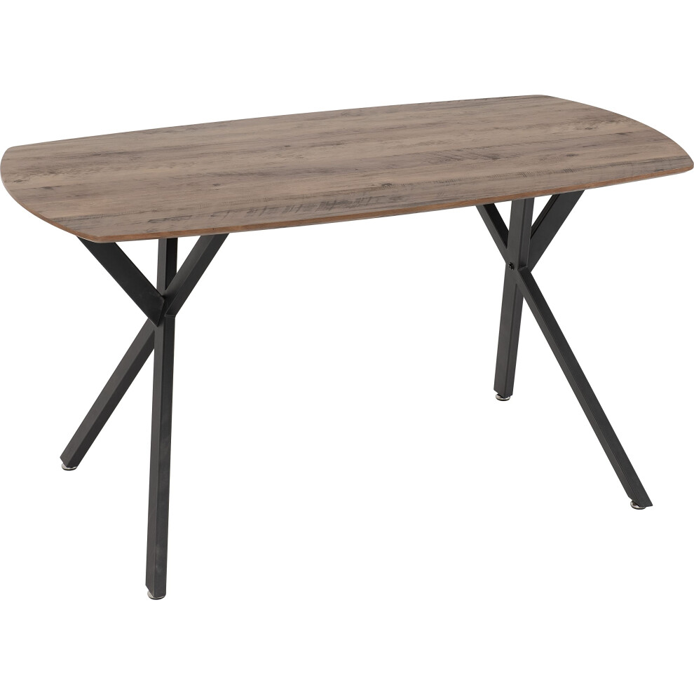 Seconique Athens Rectangular Dining Table In Medium Oak Effect