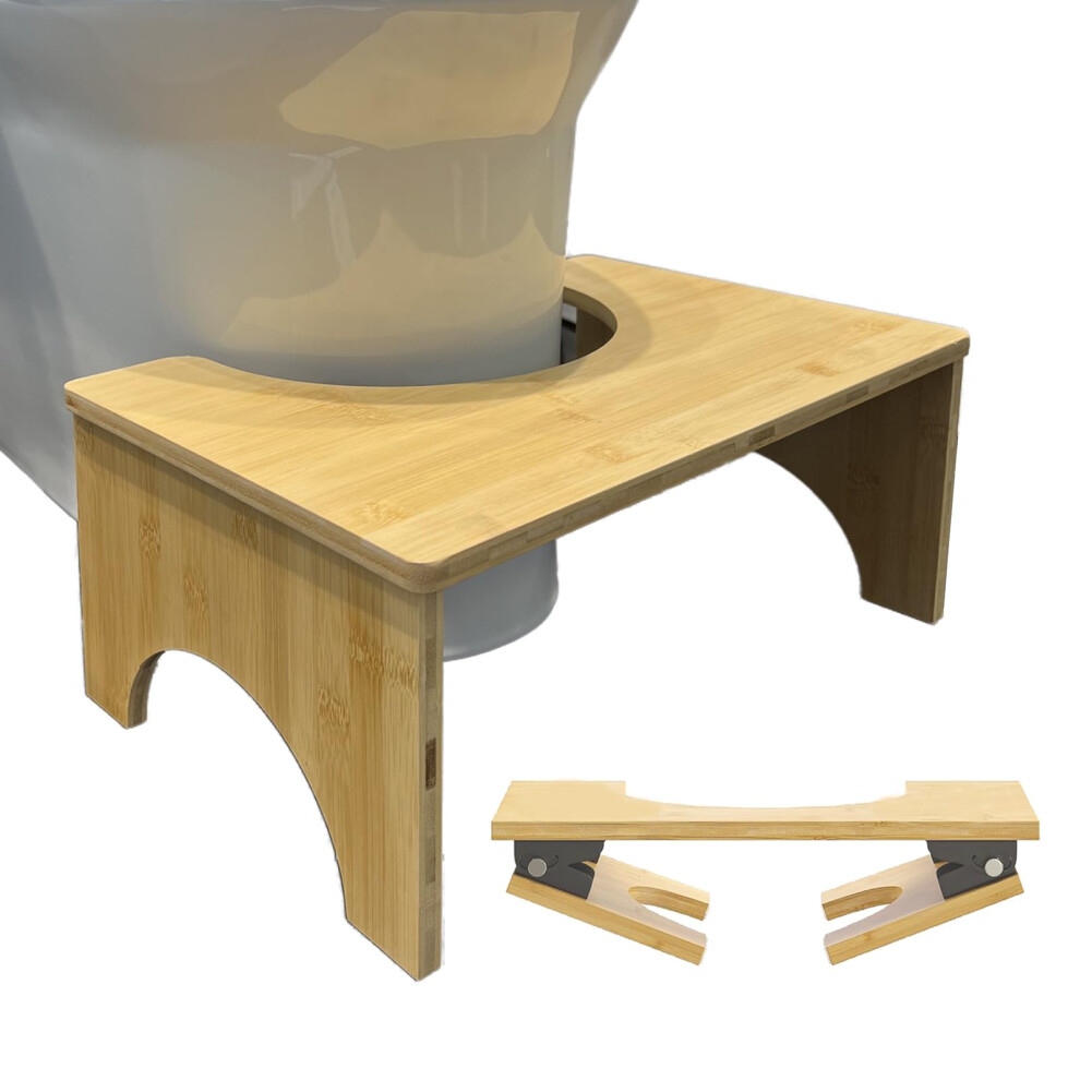 Squatting Potty Step Footstool, Bamboo Toilet Stool, Assisted Toilet Stool, Poop Stool, Healthy Bowel Movement?Your Nice Helper Dtxdtech
