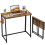 WOHOMO Folding Computer Desk,Small Writing Desk 80cm,Space-Saving Foldable Laptop Table Writing Workstation for Home Office,Easy Assembly,Rustic 1