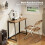 WOHOMO Folding Computer Desk,Small Writing Desk 80cm,Space-Saving Foldable Laptop Table Writing Workstation for Home Office,Easy Assembly,Rustic 5