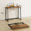 WOHOMO Folding Computer Desk,Small Writing Desk 80cm,Space-Saving Foldable Laptop Table Writing Workstation for Home Office,Easy Assembly,Rustic 2
