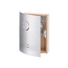 Zeller 'Schl?ssel' (Key) 13846 Key Cabinet 21.5 x 6 x 24.5 cm Beech Wood and Stainless Steel