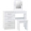 Seconique Seconique Nevada Dressing Table Set in White Gloss 1