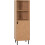 Seconique Seconique Leon 1 Door 2 Shelf Cabinet in Medium Oak Effect 1