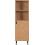 Seconique Seconique Leon 1 Door 2 Shelf Cabinet in Medium Oak Effect 4