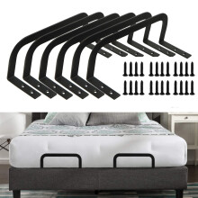 ANTEISI Mattress Stoppers to Prevent Sliding, Set of 6, Black, with Screws