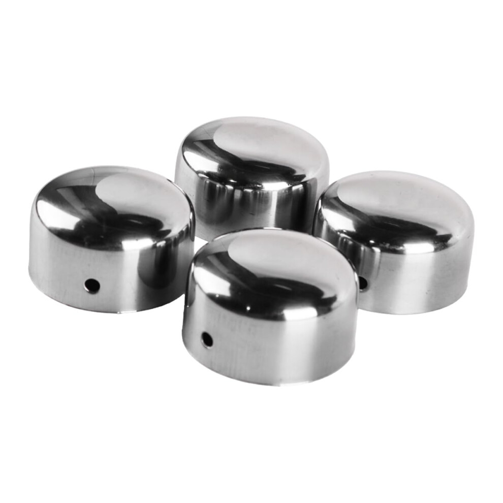 Voanzo 4 Pcs Handrail End Cap 45Mm Inner Diameter Stainless Steel Round Handrail End Caps For Staircase Steps Handrail Fittings And Covers 5051223091233