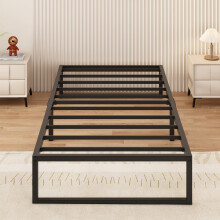 Yicensen Small Single Bed Frame 75x190 cm Metal Platform Bed Small Single with Steel Slat Support, Easy Assembly, Noise Free, No Box Spring Needed,