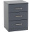 Seconique Seconique Dakota 3 Drawer Bedside in Dark Grey 1