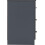 Seconique Seconique Dakota 3 Drawer Bedside in Dark Grey 4