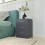 Seconique Seconique Dakota 3 Drawer Bedside in Dark Grey 2