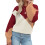 (L, Multicolor) Pull ample d'automne pour femme, coupe patchwork, manches longues, col rond, en maille. 1