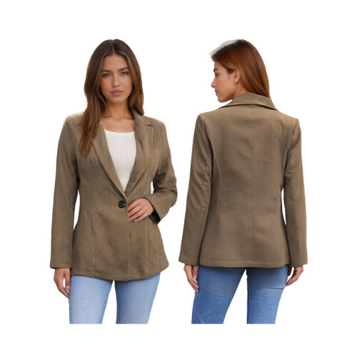 (S, Brown) Blazer feminino de e formais. 1