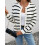 (L, Black) Gilet rayé pour et automne 4