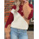 (L, Multicolor) Pull ample d'automne pour femme, coupe patchwork, manches longues, col rond, en maille. 6