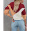 (L, Multicolor) Pull ample d'automne pour femme, coupe patchwork, manches longues, col rond, en maille. 8