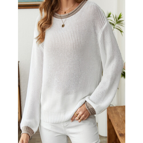 (M, White) Hauts amples femmes, look décontracté. 2
