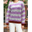 (L, Purple) Pull rayé pour Vêtements décontractés. 5