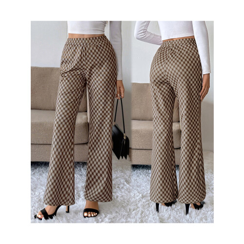 (S, Light Brown) Pantaloni da donna da ufficio. 1