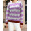(L, Purple) Pull rayé pour Vêtements décontractés. 4
