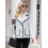 (XL, White) Chaleco de invierno de botones. 5