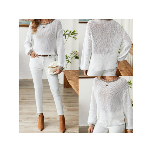 (L, White) Női bő szabású hétköznapi viselet 1